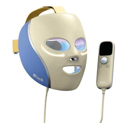 Image of Shark CryoGlow LED Face Mask with Under-Eye Cooling, Anti-Ageing & Blemish Repair, Red & Blue LED, Infrared Light Therapy, Beauty Gifts For Her, USB-C, Remote Control, Storage Bag, Adjustable Straps