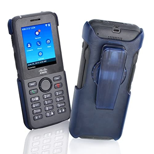 Image of iGuerburn VoIP Phone Case for Cisco 8821 & Cisco 8821-EX, Cisco Phone Holder with 360° Swivel Belt Clip (Blue)