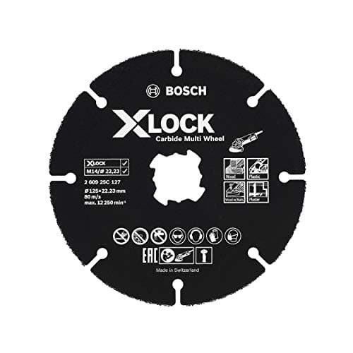 Image of Bosch Professional Tungsten Carbide Multi Wheel Cutting Disc (for wood, plastic, plasterboard, copper pipe, X-LOCK, Ø 125 mm, bore Ø 22.23 mm, angle grinder accessories)