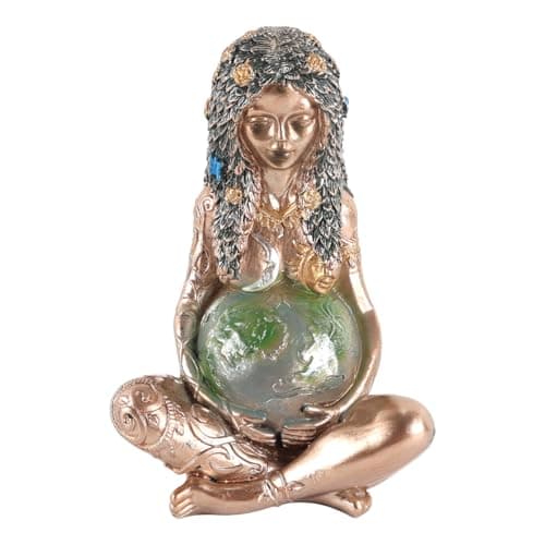 Image of Qury Mother Earth Statue Mother Goddess Art Statue Gaia Polyresin Gaia Figurine for Room Home Decoration