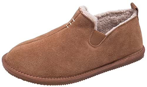 Image of Lambland Men's Premium Sheepskin Slip On Bootie Slippers Hard Sole House Shoe Handcrafted Slipper Boots (Brown, uk_footwear_size_system, adult, men, numeric, medium, numeric_11)