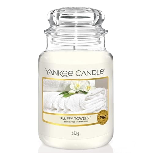 Image of Yankee Candle Scented Candle | Fluffy Towels Large Jar Candle | Burn Time: up to 150 Hours