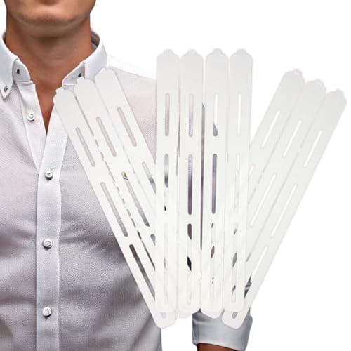 Image of Chrome Cherry CollarLift,Collar Stiffeners, Adhesive Placket Stays to Hold Up Shirt Collars, Discreet & Disposable Shirt Accessory for a Sharp Look and Strong Hold