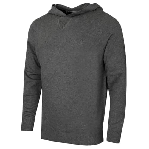 Image of Calvin Klein Mens Campus Knitted Soft Hoody - Grey Marl - L