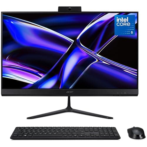 Image of acer Aspire C24-2Y All-in-One Desktop PC - Intel Core 5-120U, 16GB, 1TB SSD, Integrated Intel Graphics, 23.8" Full HD Display, Windows 11, Black