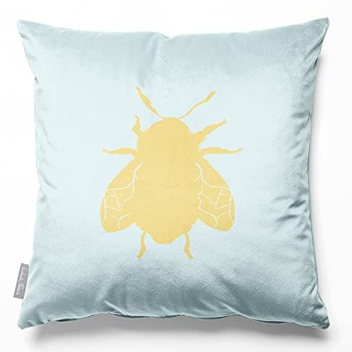 Image of Izabela Peters Velvet Cushions - Eco-Friendly, Filled, 40 cm, Duck Egg Blue - Chair, Sofa & Seat Cushions