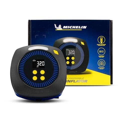 Image of MICHELIN Digital Micro Programmable 12V Car Tyre Inflator Air Compressor - Portable Air Pump and Digital Tyre Pressure Gauge for Glovebox - Car Accessories