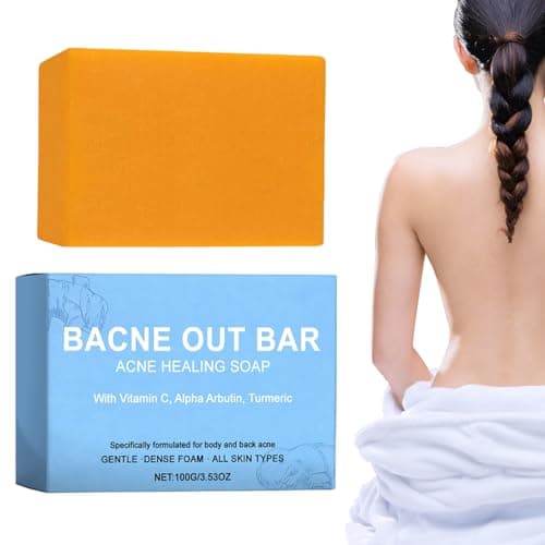 Image of Back Ac-ne Soap Bar, Clear Skin Soap Bar Turmeric C & Alpha Body Cleanser, Ex-foliating Bars Natural Ac-ne for Back, Chest & Shoulder Care & Daily Shower Use