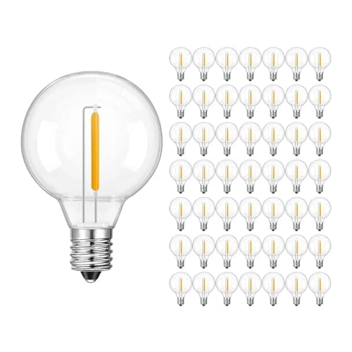 Image of wenwendianzi G40 Low Voltage DC12V 24V Led Light Bulbs 1W E12 Retro Plastic Replace Bulb(50 PACK_DC 24V_1W)