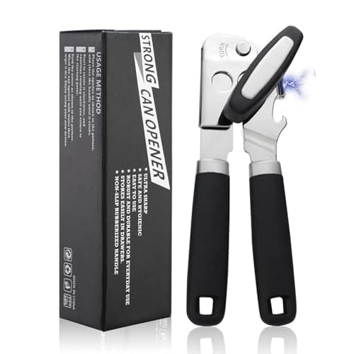 Image of Can Aprir Heavy Stainless Steel Opener, Can Opener with Non Slip Handle, Tools for Kitchen Gadgets Magnetic Tongs with Lid Removal