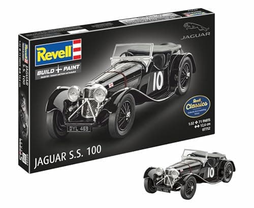 Image of Revell 07752 Jaguar SS 100 1:32 Scale - Unbuilt/Unpainted Plastic Model Kit
