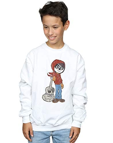 Image of Disney Boys Coco Miguel With Guitar Sweatshirt White 5-6 Years