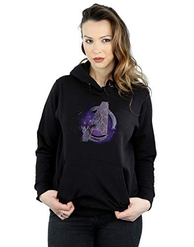 Image of Marvel Women's Avengers Endgame Space Logo Hoodie Black XX-Large