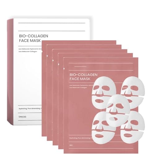 Image of Collagen Face Mask, Bio Collagen Masks Overnight, Korean Skincare, Face Skincare, Hydrating, Sheet Overnight Beauty (5pcs)