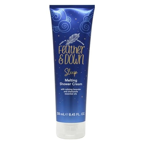 Image of Feather & Down Sweet Dream Melting Shower Cream (250ml) - With Calming Lavender & Chamomile Essential Oils. Cruelty Free. Vegan Friendly. Natural Extracts.