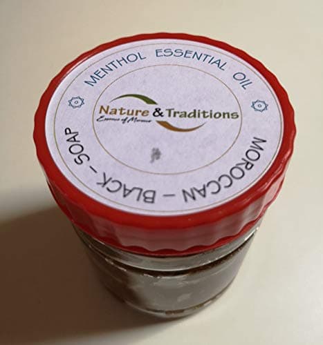 Image of Moroccan Black Soap/Argan Oil/Lavander/Rose Beldi Hammam SPA Pure Natural 250g (Menthol)