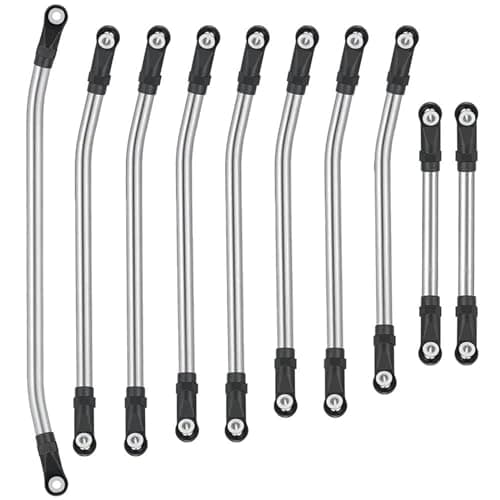 Image of RC Adjustable Pull Rod Compatible With Element For Enduro For Sendero 1/10 RC Crawler 10Pcs Steel Linkages Improve Clearance Suspension Links With Rod End