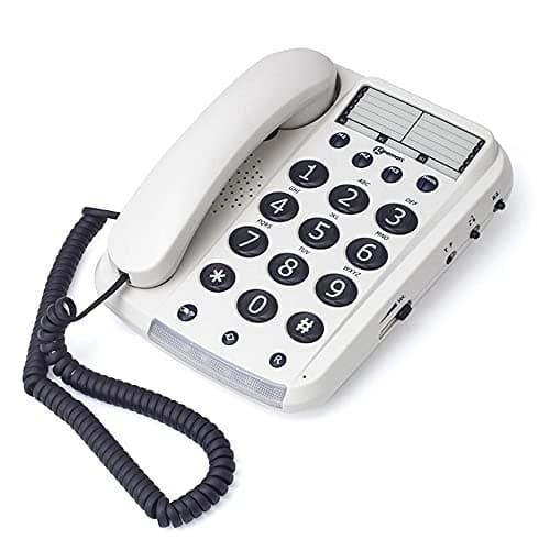 Image of Geemarc Dallas 10 - Amplified Corded Telephone with One-touch Memories and Tone and Volume Control for Elderly - Hearing Aid Compatible - Low Hearing Loss - UK Version