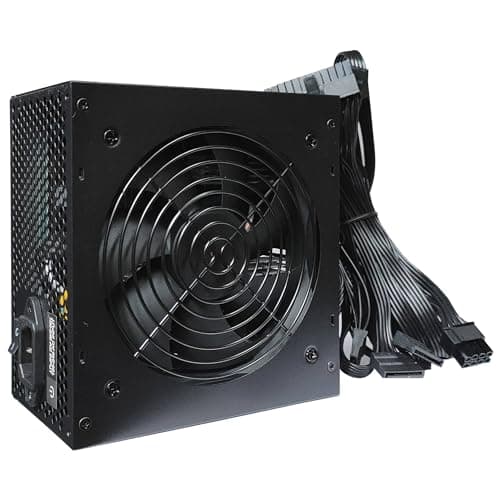 Image of JUSTOP 500W ATX PSU 80 Plus Bronze Rated Power Supply With 120mm Cooling Fan, 4+4 Pin 12V, Dual PCI-E, 6x SATA