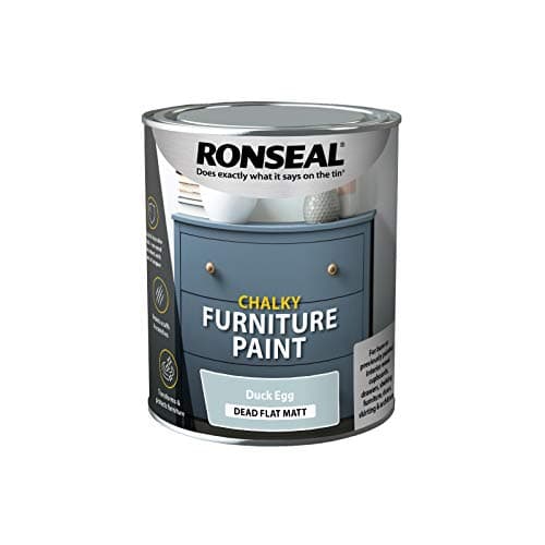 Image of Ronseal RSLCFPDE750 750 ml Chalky Furniture Paint - Duck Egg