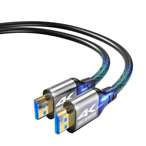 Image of Zazalon 4K HDMI Cable 2m (HDMI 2.0,18Gbps,4K@60HZ) High Speed Cord, Ethernet Audio Return,2K 1080p 3D Arc Compatible with Xbox HDTV Monitor Laptop PS4/5 Blu-ray ect（Silver-Grey 2 Meter）