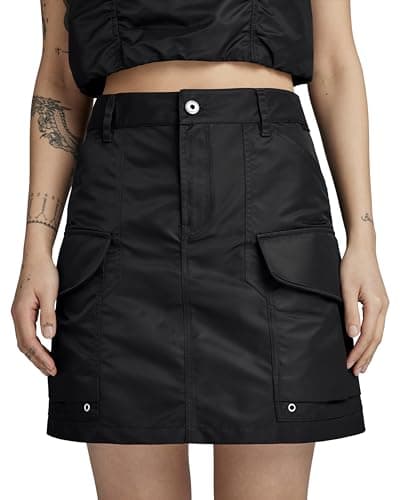 Image of G-Star Women's Cargo Mini Skirt , Black (dk black D24230-C143-6484), 23