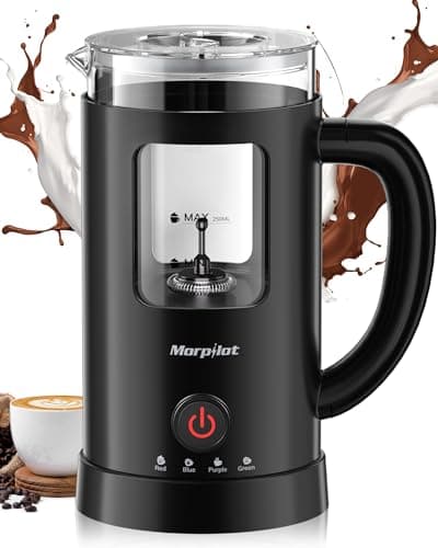 Image of Milk Frother Electric 4 in 1 - Morpilot Automatic Milk Frothers 600ml Large Capacity Milk Steamer Milk Heater and Warmer Hot or Cold Milk Foam Maker for Coffee Latte