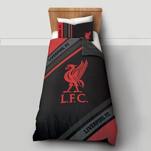 Image of FOCO Officially Licensed Liverpool FC Dark Rayz Reversible Single Duvet Cover Set with Pillowcase