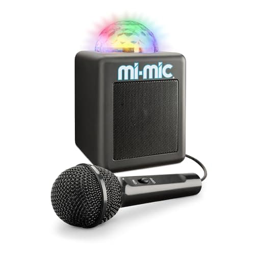 Image of Mi-Mic Mini Speaker with MIC | Kids Karaoke Machine and Disco Cube Speaker, Portable with Bluetooth, Microphone, LED Lights