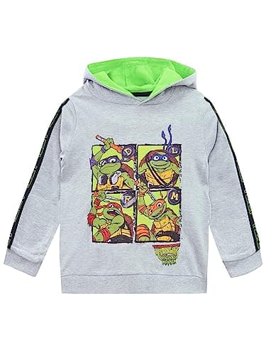 Image of TEENAGE MUTANT NINJA TURTLES Boys Hoodie | TMNT Boys' Hoodies | 9-10 Years Grey