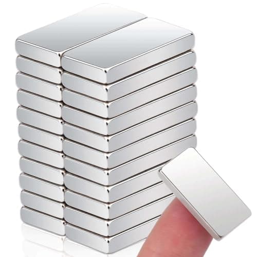 Image of 22Pcs Small Magnets, 20x10x3mm Strong Fridge Magnets for Crafts, Square Neodymium Magnets Whiteboard Magnets, Rectangle Rare Earth Magnets Heavy Duty Muti-Use for DIY, Miniature, Office Magnets