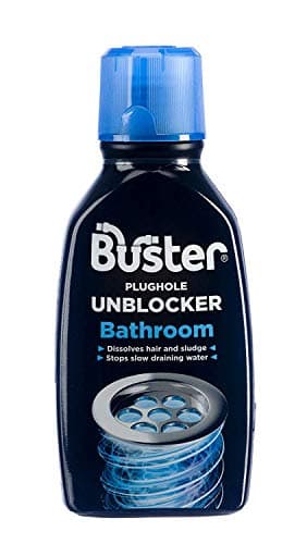 Image of Buster Bathroom Plughole Unblocker, 300ML (2 Packs) hair and sludge Desolver