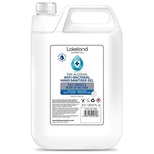 Image of 70% Alcohol Hand Sanitiser Gel - 1x 5L Litres - Certified Surgical/Medical Grade - Made in the UK (Single)