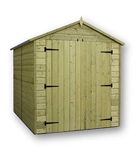 Image of EMS Retail Empire 9500 Premier Apex Garden Shed 6X8 SHIPLAP T&G PRESSURE TREATED WITH DOUBLE DOOR