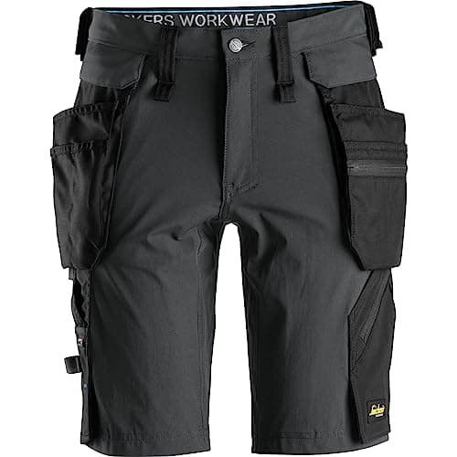 Image of Snickers 6108 Lite Work Detachable Holster Pockets Shorts Grey/Black 36"