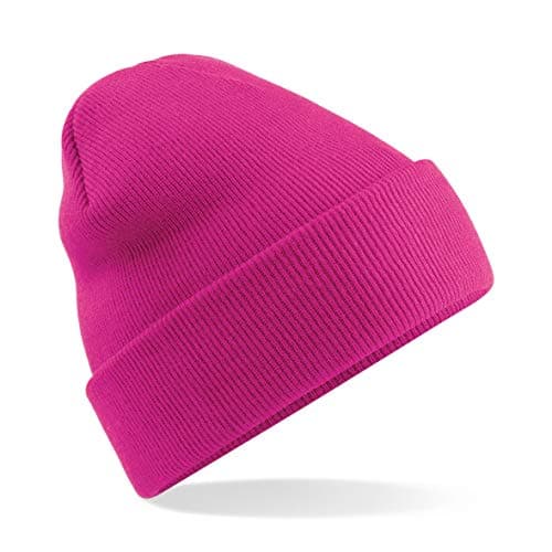 Image of MKR Beanie Hat Men’s Women’s Unisex Warm Soft Knit Cuffed Winter Hat - Hot Pink
