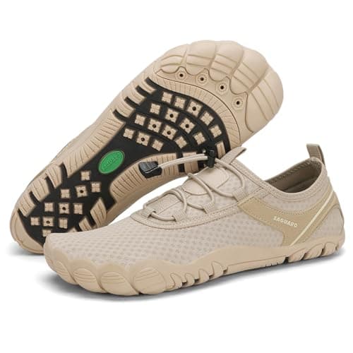 Image of SAGUARO Water Shoes Mens Women Beach Shoes for Swim Aqua Sea Wet Khaki, Gr.43 EU/9 UK