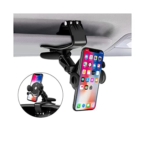 Image of CGEAMDY Car Phone Holder Mount, Phone Mount for Car Dashboard, Cell Phone Stand with Parking Number Plate, 360 Degree Rotation One Hand Operation, Compatible with All 7.6 to 17.7 CM Smartphones