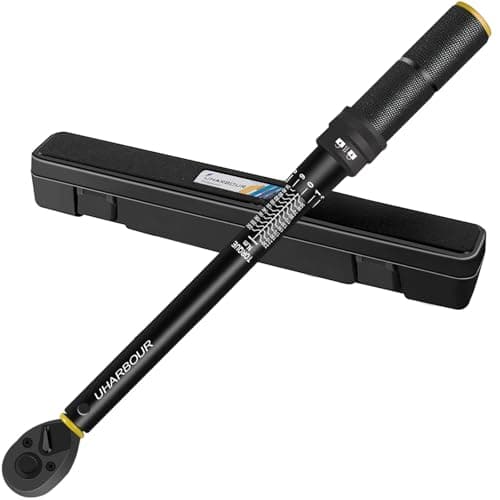Image of Uharbour 1/2" Torque Wrench 20-230Nm, Car Torque Wrench with Dual-Directional Adjustable 72-Tooth Ratchet & Unique Calibration Number, ±3% Accuracy