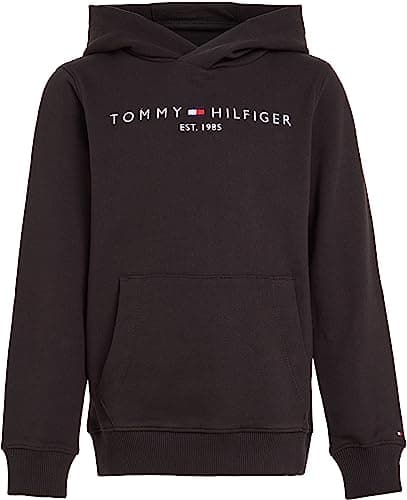 Image of Tommy Hilfiger Kids’ Unisex Essential Hoodie, Black (Black), 10 Years