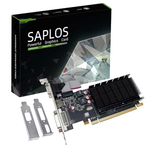 Image of Radeon HD 5450 Low Profile Graphics Card, 2GB GDDR3 64-bit, HDMI DVI-I VGA, PCI Express x16, DirectX 11, Video Card PC, not compatible with Windows 10 Pro or 11