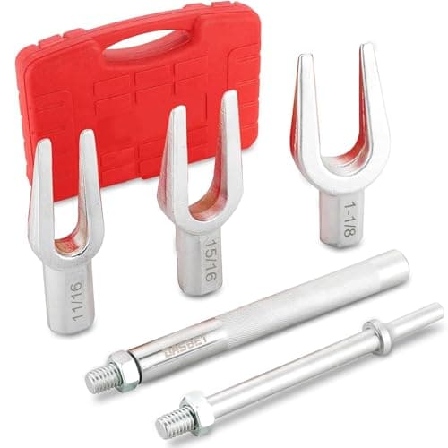 Image of DASBET 5-Piece Ball Joint Separator Tool, Pickle Fork Tool Set, Heavy Duty Tie Rod Removal Tool for Cars and Light Trucks, Ball Joint Remover for Pitman Arm Removal