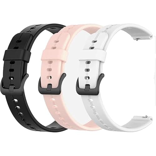 Image of Blueshaweu for Sekonda Track Smart Watch 16mm Quick Release Silicone Breathable Lightweight Adjustable Replacement Straps Compatible for SEKONDA CONNECT Womens 40mm/SEKONDA TRACK 26mm (3Pack-A, 16mm)