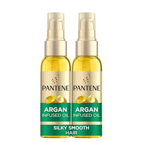 Image of PANTENE Pro-V Argan Infused Frizz Ease Hair Oil, 100ml, For Dry, Damaged Hair (Pack of 2)