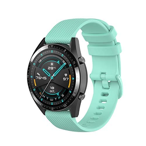 Image of Wownadu 22mm Watch Strap Compatible for Garmin Forerunner 255/265, Venu 3, Vivoactive 4 Strap,Compatible for Fossil Gen 5/6 44mm Band Sports Silicone Replacement Pink