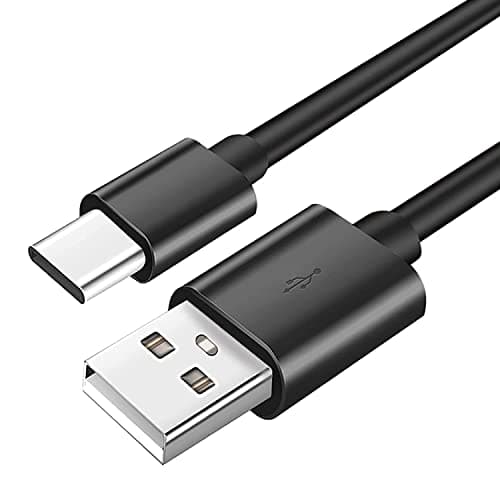 Image of Aiivioll USB C Charger Cable for Jabra Elite Active 75t Earbuds, Elite 85t, 85h, 7 Pro, 3/4/5, Evolve2 85 Wireless Headphones, USB A to Type C Replacement Charging Fast Charge Cable(1m/Black)
