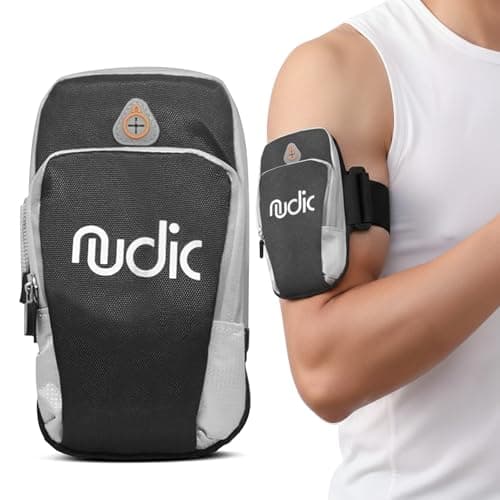 Image of Nudic Running Armband – Secure Waterproof Bounce-Free running Phone Holder for iPhone 17 16 15 Pro Max & Samsung S25 Ultra | Adjustable Workout Pouch for Gym & Outdoor Sports | Fits Phones up to 6.9"