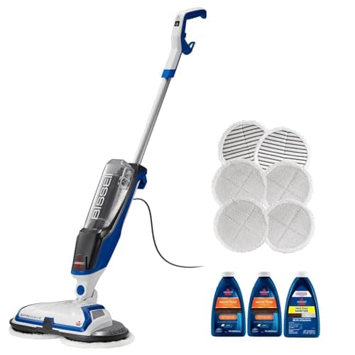 Image of BISSELL Lightweight SpinWave Expert Hard Floor Spin Mop, 20393,White/Black