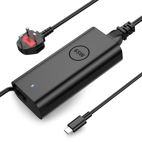 Image of 65W USB C Laptop Charger Compatible with Dell Pro 14 16 13 Plus PB14250 PB14255 PB16250 PB16255/ Pro 13 14 Premium/Rugged 13 14 12 10/14 16 Plus 2-in-1/ XPS 13 12 Type C AC Adapter Power Cord