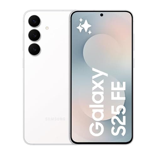 Image of Samsung Galaxy S25 FE, AI Smartphone, Slim 7.4mm Frame, 6.7" FHD Display, 50MP Camera, Exynos 2400, 256GB Storage, 8GB Memory, 4900 mAh Battery, White, (UK Version) (Renewed)